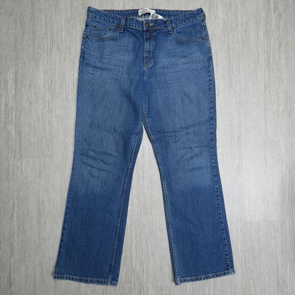 Y2K Levis Signature Mid Rise Bootcut Misses Size 16 M Stretch Denim Blue 36x31 - Picture 1 of 10